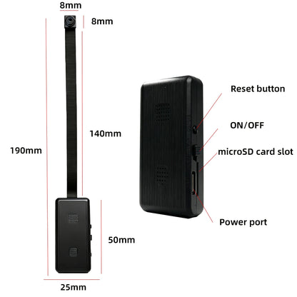 HD4K mini Wi-Fi Camera, Supports Remote Viewing, Motion Detection, Optional Macro Lens, Home Nanny Style Camera