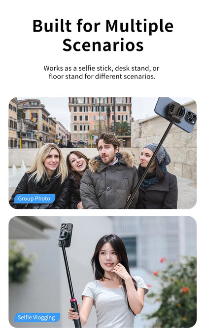 Ulanzi MT-84 Portable Bluetooth Selfie Stick Smartphone Tripod Quick Release With Wireless Bluetooth Controller For iPhone 15 14