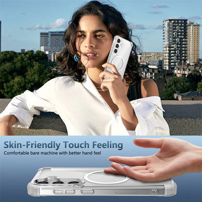 Shockproof Armor Transparent Case For Samsung Galaxy S26 S25 S24 S23 S22 Note 20 Ultra Plus FE S24FE S23FE Magsafe Charge Cover