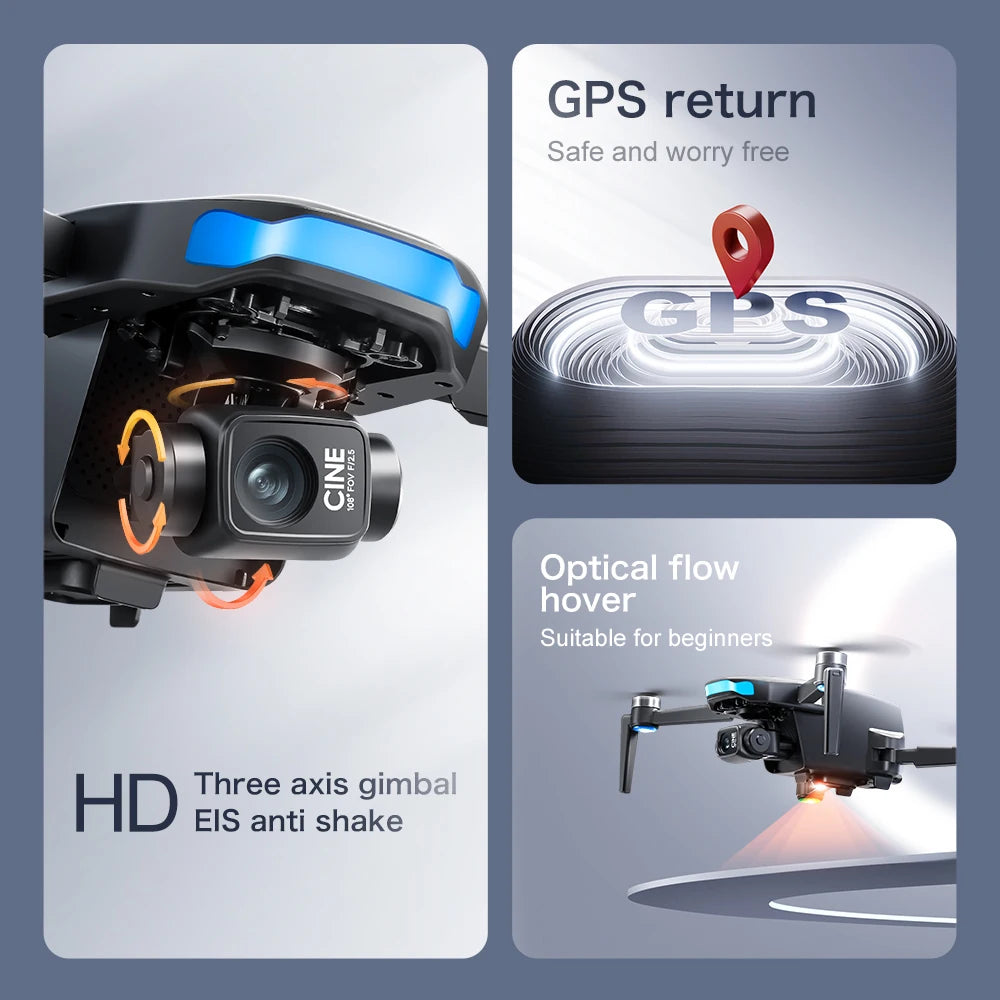 Original S-X1 GPS Drone 8K HD Professional Camera Three-axis Gimbal WIFI Obstacle Avoidance Quadcopter Brushless Toy Gift