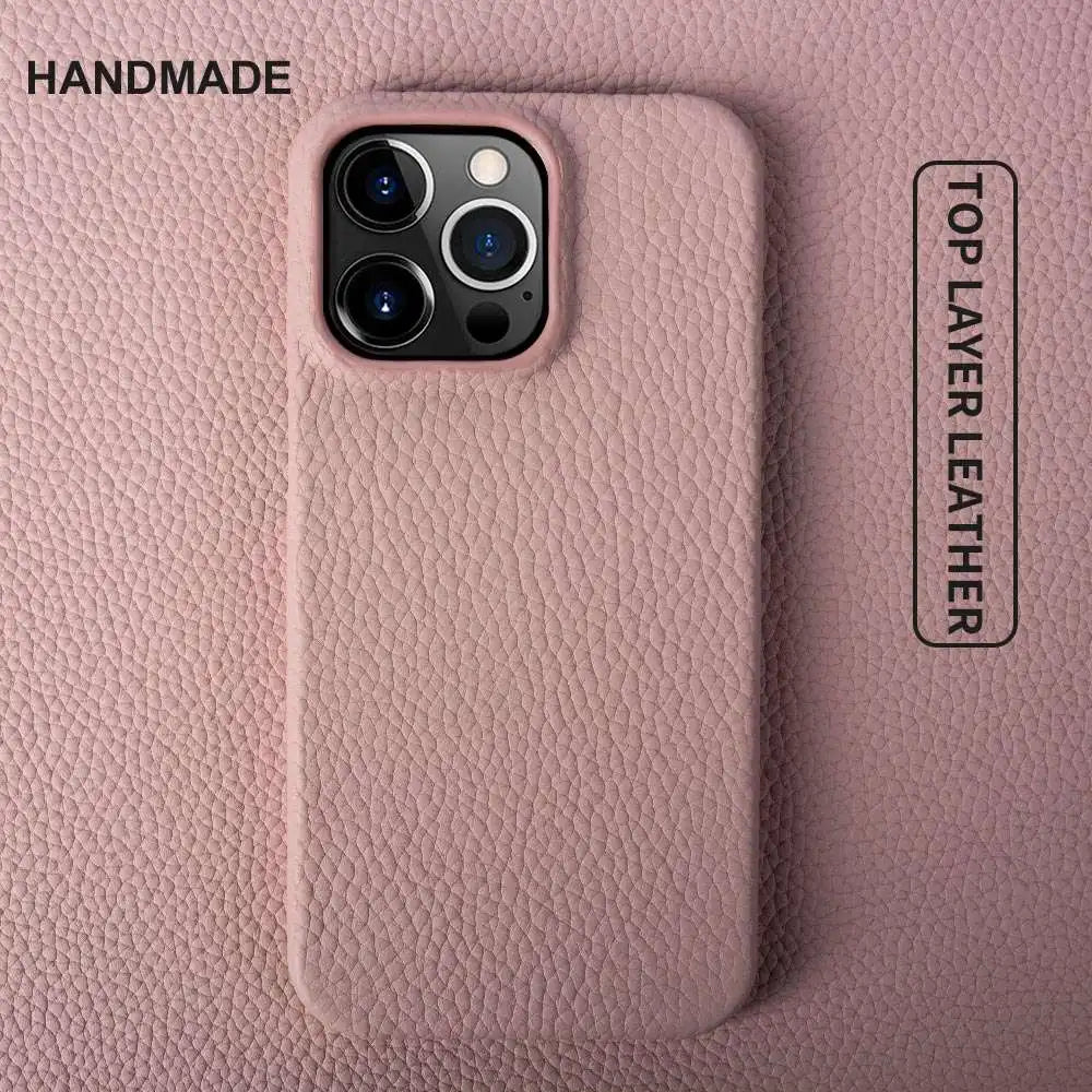 For Iphone 14 Pro Max Case Luxury Genuine Leather Cover Business Phone Cases Back Cover for Iphone 13 18Pro 15 12 XR XSMax Coque