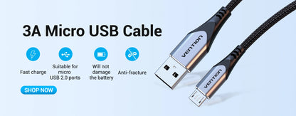 Vention Type C to Micro USB Cable Fast Charging Type-C Adapter for Samsung Huawei Xiaomi MacBook Pro OTG Mobile Phone Micro USB