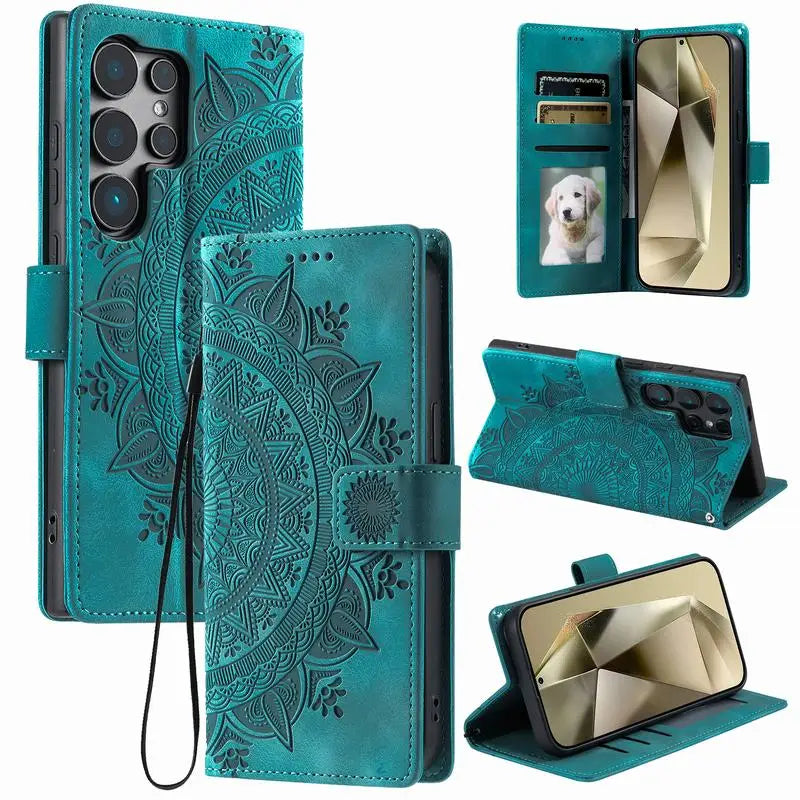 S26 S25 S24 S23 S22 S21 S20 Ultra S10 S9 S8 Plus FE Case For Samsung Galaxy Note 20 10 9 8 Leather Wallet Phone Cover