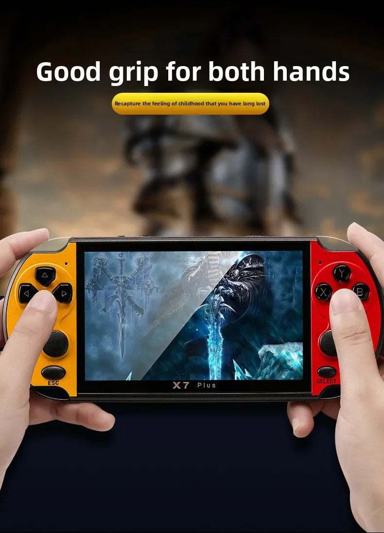 Nostalgic 8G double joystick PSP game console 5.1 inch high definition large screen x7 plus handheld game console