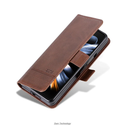 Magnetic Adsorption Leather Fitted Case for Samsung Galaxy Z Fold5 / Z Fold 5 6 7 4 3 5G Flip Cover Protective Case Fundas Coque