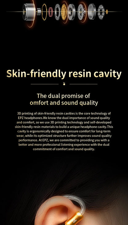 EPZ Q5 Earphones Wired HIFI Ceramic Carbon Nano Moving Coil IEM In Ear Monitor MMCX Detachable Cable Earbuds Gaming Headset