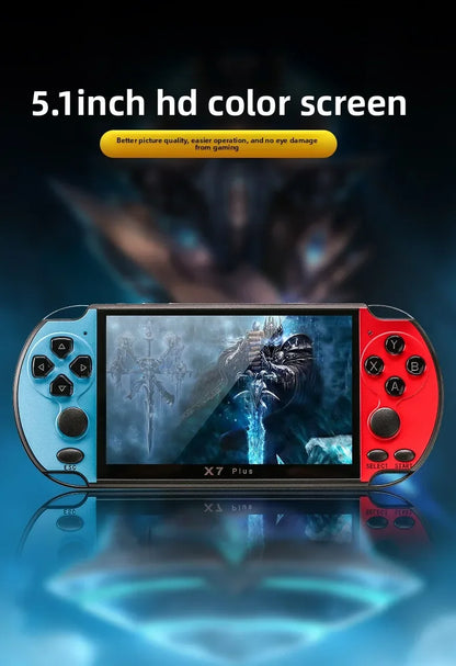 Nostalgic 8G double joystick PSP game console 5.1 inch high definition large screen x7 plus handheld game console