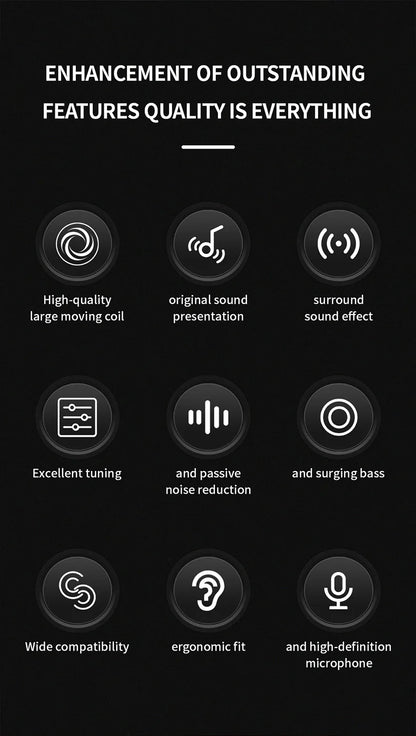 QKZ Hi6T In-Ear Headphones, Studio Monitors, Wired Bass Control, Mobile, Running, Live Streaming