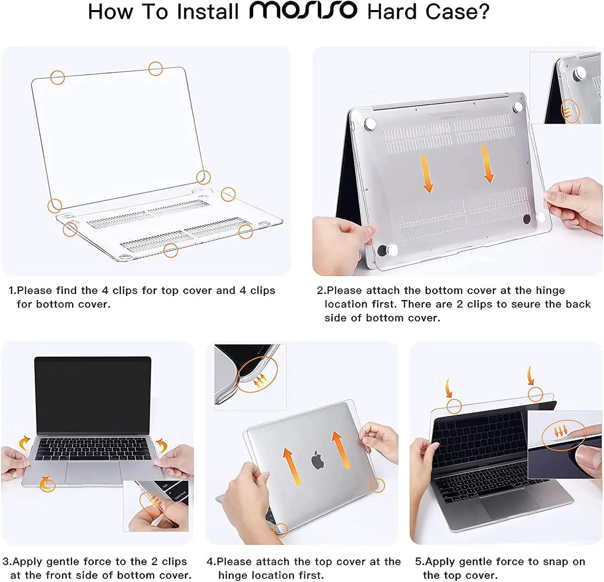 MOSISO MacBook Laptop Case for Air 13 13.6 15 inch M5 M4 M3 M2 Macbook Pro 14 16 M5 A3434 Plastic Hard Shell
