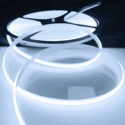 220V COB LED Strip 0.5M-10M Flexible Tape Light Smart IC No Need Driver High Bright 240 LEDs Linear Lighting RA95 Warm Ice Blue