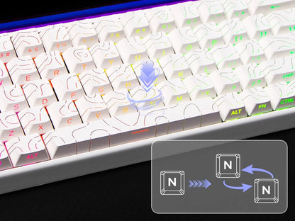 AULA Hero68 HE 65% ANSI US Layout Hot-Swap Wired Magnetic Gaming Keyboard 8kHZ Rapid Hall Effect Switch RGB Backlight Light Box