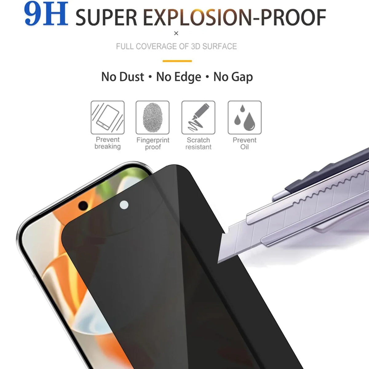 1-3PCS 9H Privacy Tempered Glass for Google Pixel 10 9 8 7 6 5 Pro XL A 3D Full Coverage Anti-Spy Screen Protector