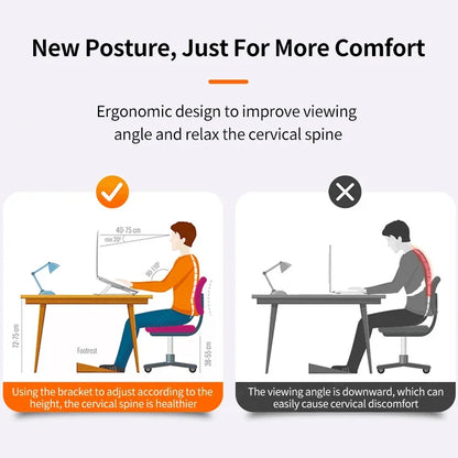 Portable Foldable Notebook Stand Adjustable Laptop Holder Computer Monitor Holder For Macbook Air iPad Tablets Base Accessories