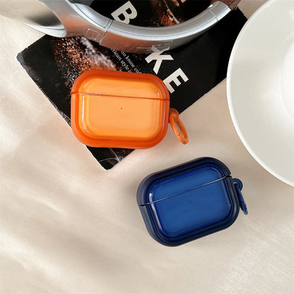 For Airpods Pro 3 Case,Pure Color Orange TPU Protective Earphone Cover For Airpods Pro 2/Airpods 4 3 2 1 Cover Funda