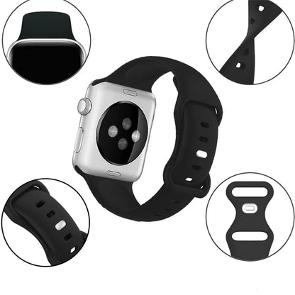 New Tropical Rubber Strap for Apple Watch Band 44mm 40 45 42 46 38 49 41mm Silicone Bracelet iWatch Series 12 11 10 9 8 7 6 5 4