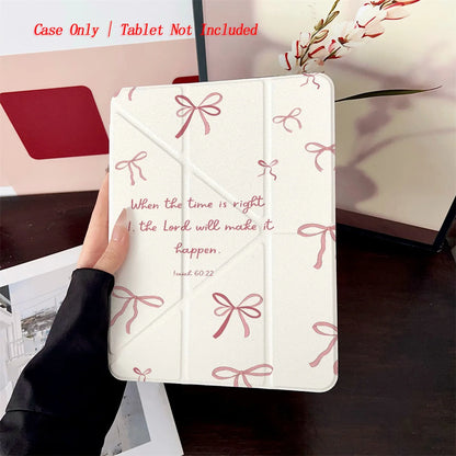 Y-Shape Foldable Stand Fresh Printed iPad Case, Auto Sleep/Wake, Fashion Minimalist Style, Fits Various Apple Models . 8 Styles
