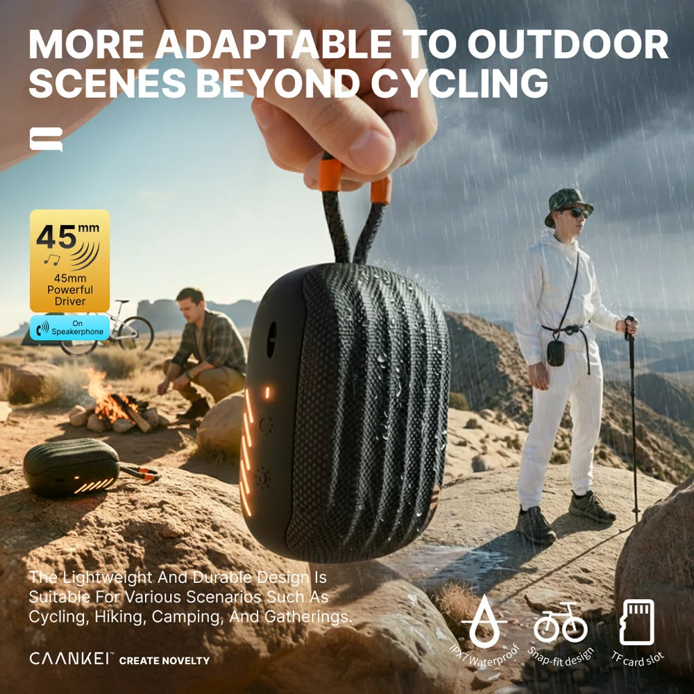 CW23 Portable Bluetooth Speaker IPX7 Waterproof TWS Bike Handlebar Subwoofer For Bicycle Scooter Outdoor Cycling Hot Sale