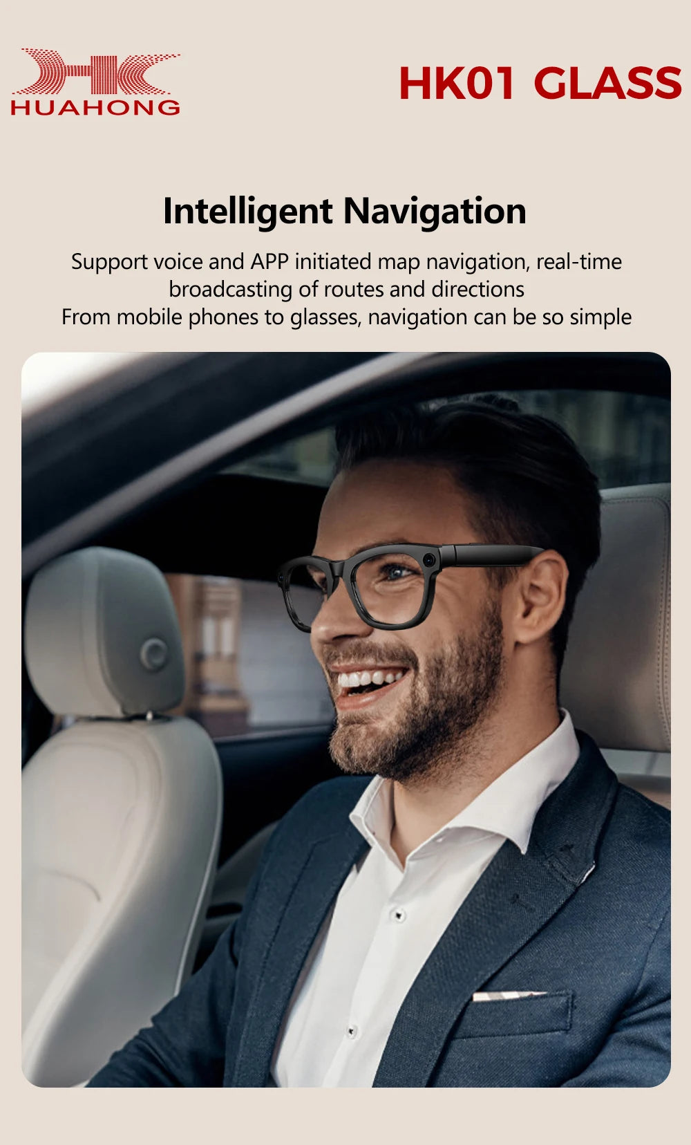 2026 Business Smart Glasses 13MP Camera AI Voice Assistant, Real-Time Translation, Meeting Notes, Live Streaming, Open-Ear Audio