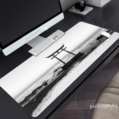 Black And White Large Mouse Pad 100x50cm Computer Mousepad Company Gaming Mausepad Keyboard Mat Office Desk Mats Abstract Art