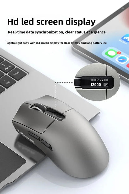 X11PRO Wireless Gaming Mouse, Tri-Mode Bluetooth+2.4G+wired,65g Lightweight, PAW3311 Sensor, 12000 DPI