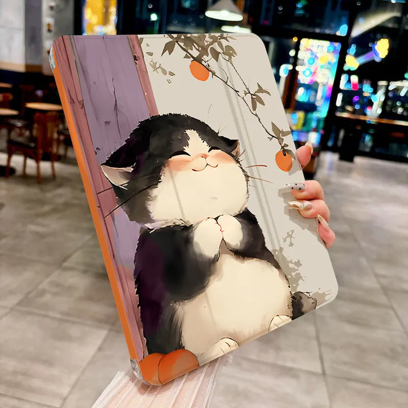 Happy Kitten TABLET CASE FOR iPad pro 10/11-Inch 2020/6th/7th /8th /Air 3rd/Air 4th/9th gen/Air 5th Gen 2022/Air 11