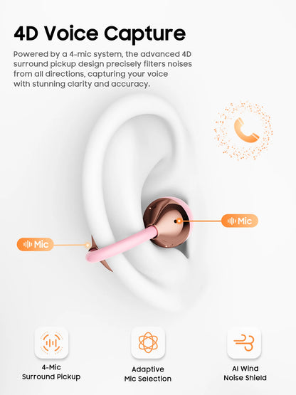 IMIKI SP2 Open Ear Clip on Sports Super Bass Earbuds Wireless Bluetooth 6.0 Earphones OWS Running Headphones Waterproof Ear Buds
