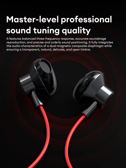 NEW Lenovo Y108 Wired Earphones Semi-In-Ear E-Sports Headphones 3.5mm Type-C Noise Reduction Stereo Music Earbuds 1.25M with Mic