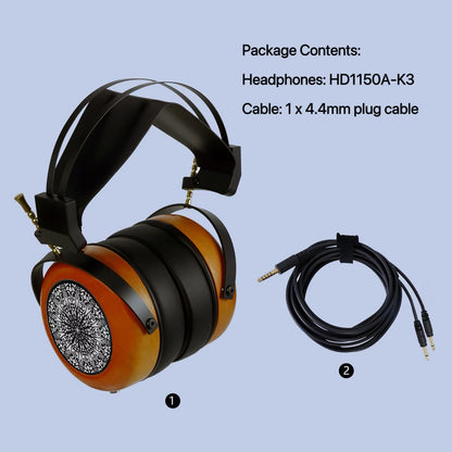 Closed-back Music Analysis Over-ear Headphones with 50mm Bio-diaphragm Monitoring Headsets
