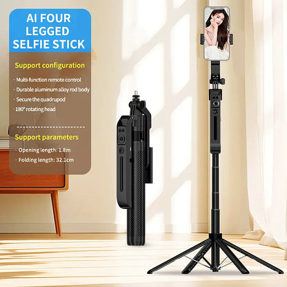COOL DIER C12 AI Tracking Gimbal Tripod Gimbal Stabilizer Wireless Selfie Stick Foldable Holder With Bluetooth Shutter For Live