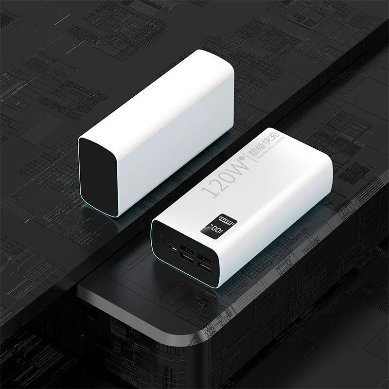 Large Capacity 80000mAh Power Bank 120W Fast Charger for iPhone Samsung Xiaomi USB C External Spare Battery Portable