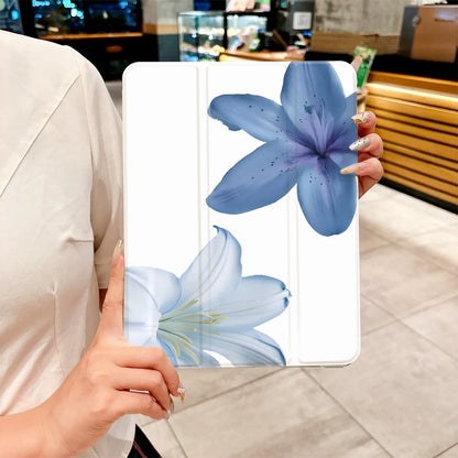 Pure&noble/elegant&fragrant Lily PAD CASE For iPad pro 10/11/2020/6th/7th /8th /Air 3rd/Air 4th/9th gen/Air 5th Gen 2022/Air 11