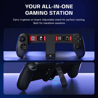 ECHTPower Wired Switch 2 Controller, Hall Effect No Drift, 9-Axis Gyro, Native C Button, 4 Programmable Back Buttons, Adjustable Kickstand, Game Card Slots, RGB Indicator