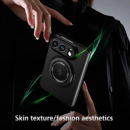 Luxury for Magsafe Wireless Charging Rotating Magnetic Stand Phone Case for IPhone Duo 18 Fold Lens Protector Shockproof Cover