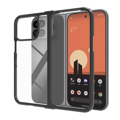 Case For Google Pixel 9 Pro Fold Fold2 Luxury Acrylic Transparent Folding Cover For Pixel9 Pro Fold Thin Shockproof Bumper Funda