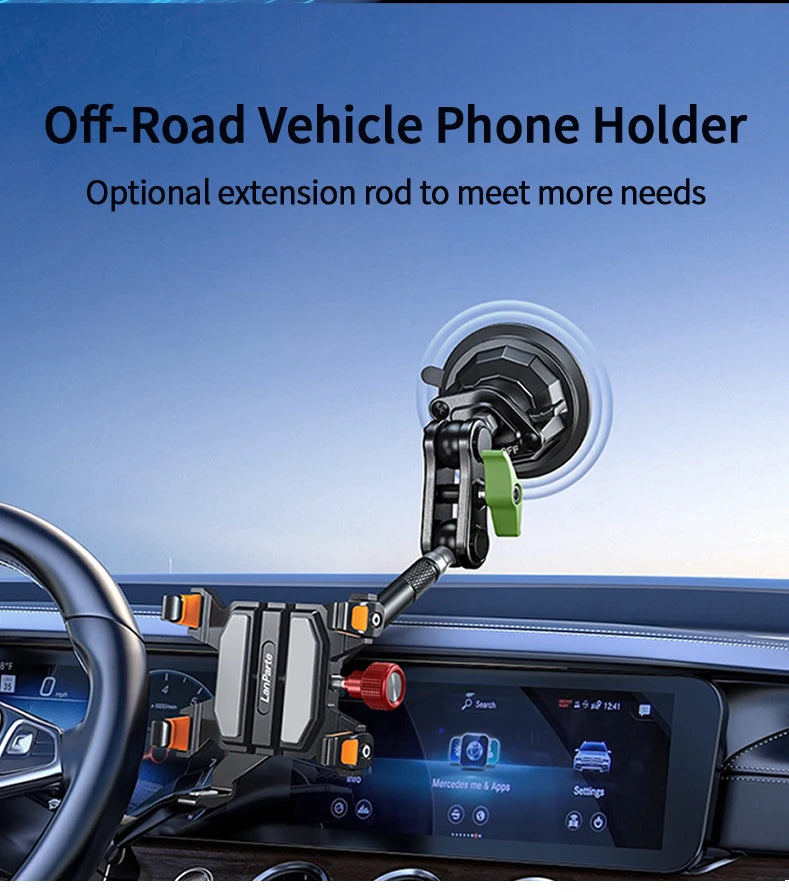 LanParte Universal Car Mount Phone Holder for Dashboard Windshield with Suction Cup Base for iPhone, Samsung, Google, More Phone
