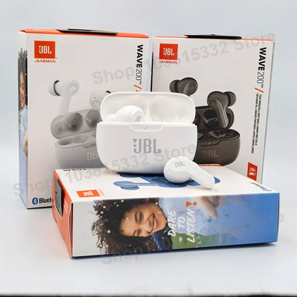 Original JBL Wave 200TWS Wireless Earbuds True Headset JBL W200 TWS Bluetooth 5.0 Earphones Sports Headphones With Mic