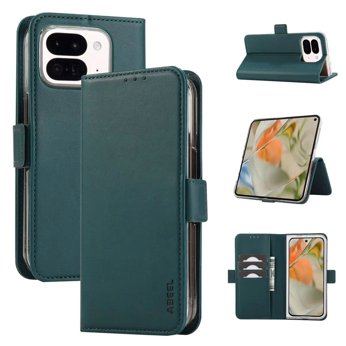 For Google Pixel 11 Pro Fold Case PU Leather Pattern Flip All Inclusive Phone Cover Fingerprint-Resistant Shockproof Bumper