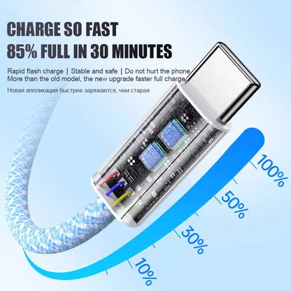 1-50Pcs Original PD 60W Fast Charging Type C Cable For Apple iPhone 13 14 12 11 17 Air 15 16 Pro Max Plus Weaving Charging Cable