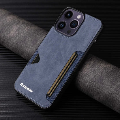 Retro Card Holder Phone Case for iPhone 18 17 16 15 14 13 12 11 Pro Max 17E Air XS XR SE 7 8 Plus Busines Wallet Leather Cover