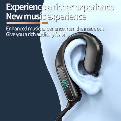 KEBIDUMEI Open Ear Bluetooth 6.0 Headphones Neckband Headsets TWS Wireless Earphones Sport HiFi Stereo Noise Reduction Earbuds