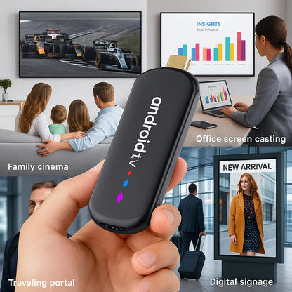 Android TV Stick S905L3 Wifi Android 14.0 Quad Core 4K Home Media Player Voice Assistant Remote Smart TV Stick Android TV