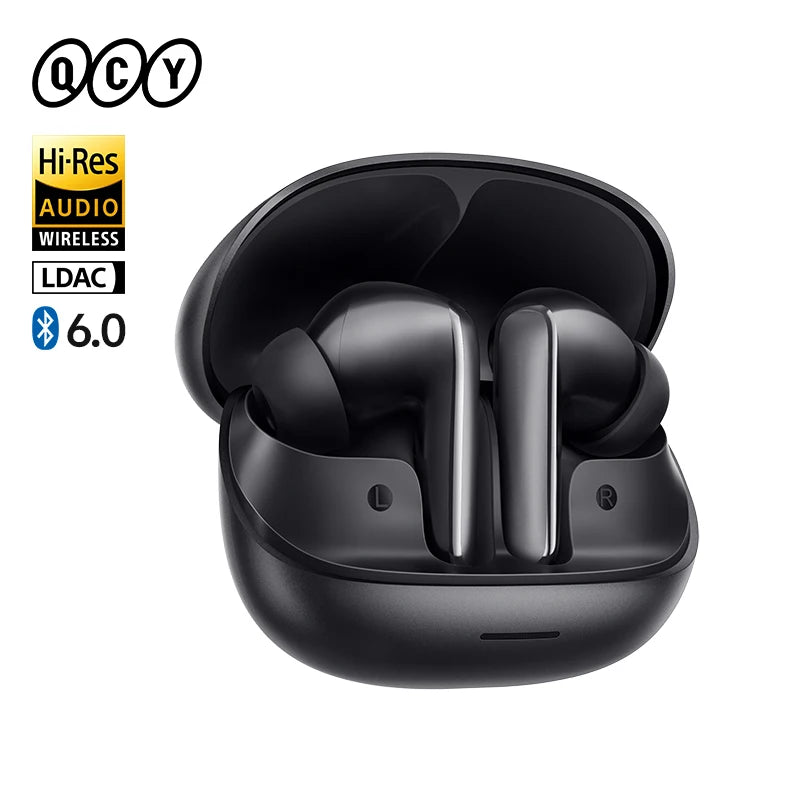 QCY HT21 Wireless Earphones Melobuds N65 -60dB AI Adaptive ANC Earbuds Bluetooth 6.0 LDAC Hi-Res Audio 8 Mics 50Hrs Headset