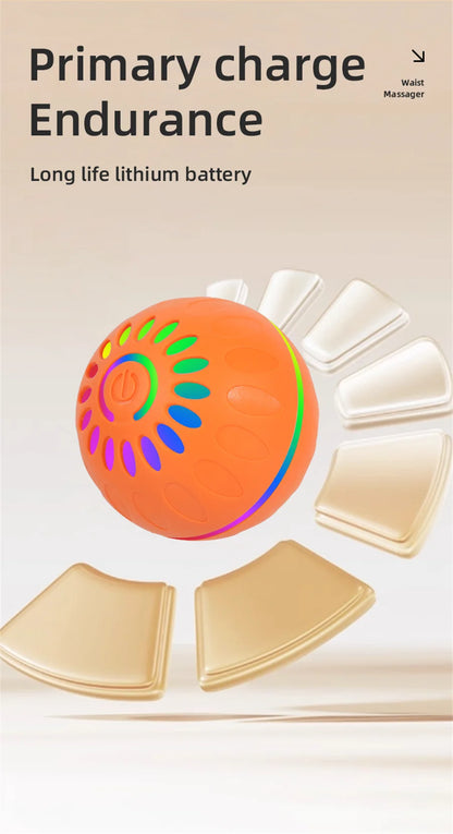 Interactive Smart Dogs Toys Balls - USB Automatic Moving Bouncing Ball for Puppy to Large Dog - Electronic Pets Ball Birthday Gi