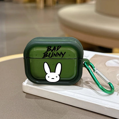 Singer B-Bad B-Bunny Translucent Silicone Case for Airpods 4 3 Pro 2 1 Wireless earphone Headphone Pro2 Protective Covers