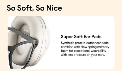 QCY H3 ANC Hi-Res Audio Wireless Bluetooth 5.4 Headphones Over Ear Headset 60Hrs 43dB Hybrid Active Noise Cancellation Earphone