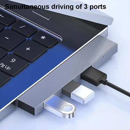 USB Hub 3 Port USB 3.0 Adapter 4 IN 1 Portable Mini Docking Stations Ultra-Slim 5Gbps/480Mbps High Speed Multi USB-C Splitter