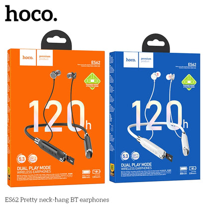 HOCO ES62 Neckband Earphones Bluetooth 5.3 Sport Headsets Support TF Card Playback 120 Hours Long Battery Life For Mobile Phone