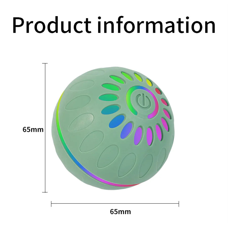 Interactive Smart Dogs Toys Balls - USB Automatic Moving Bouncing Ball for Puppy to Large Dog - Electronic Pets Ball Birthday Gi