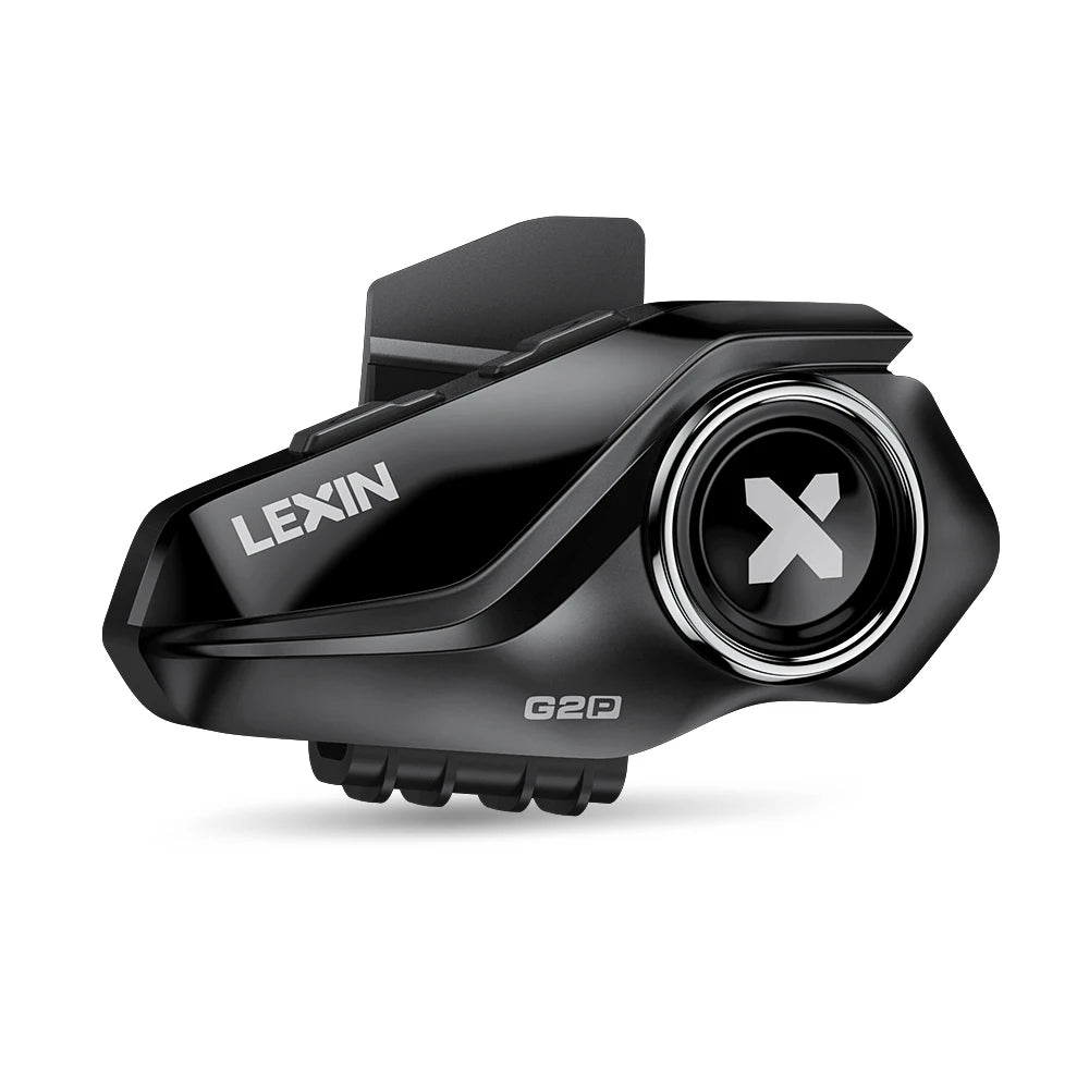 Lexin G2P Motorcycle Blutooth Intercom Helmet Bluetooth Headsets,Handsfree Communicator Up to 6 Riders Interphone with FM Radio