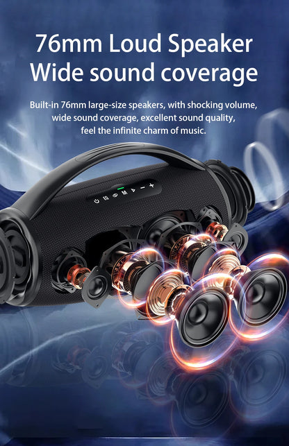 ZEALOT S97 80W Portable Bluetooth Speaker High Volume Waterproof 16000mAh Wireless TWS Subwoofer Suporrt USB/TF/AUX RGB Light.